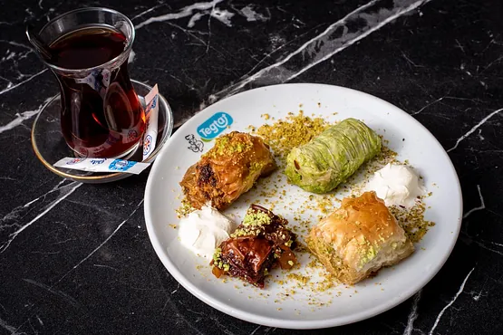 Baklava and Turkish tea